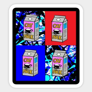 food milk breakfast pop art Sticker